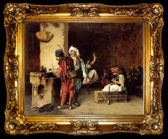 framed  unknow artist Arab or Arabic people and life. Orientalism oil paintings 60, ta009-2